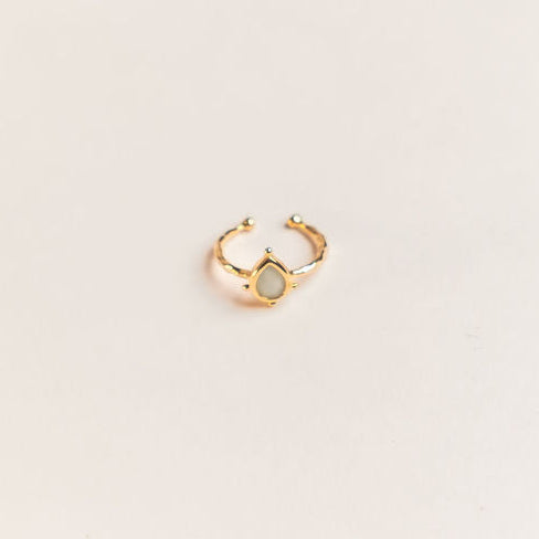 Natural Stone Encompassed ring - 18kt Gold