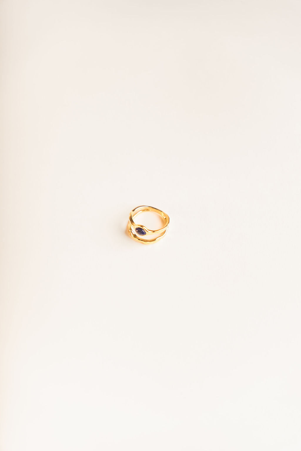 Ring - Gold Plated 18kt Lapis, Freshwater Shell, or Malachite