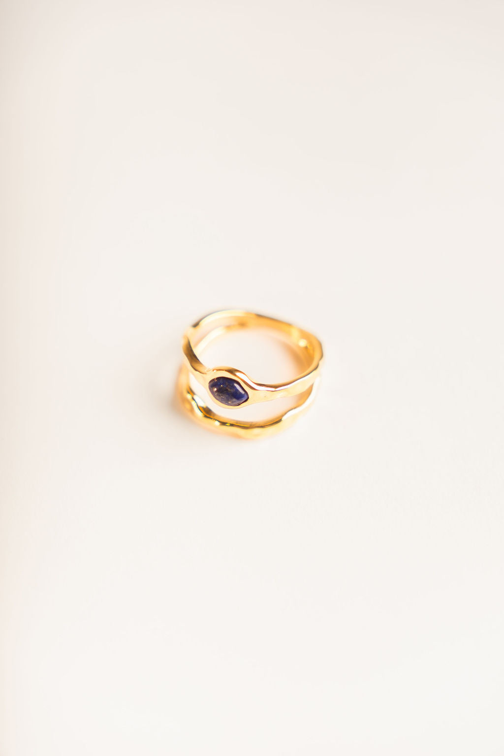 Ring - Gold Plated 18kt Lapis, Freshwater Shell, or Malachite